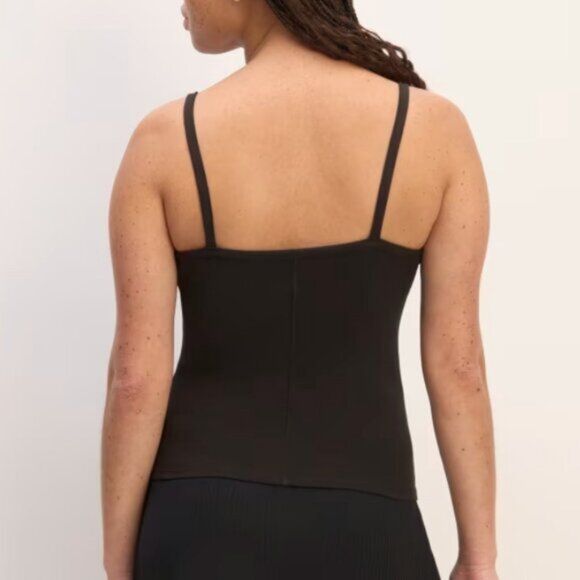 NWT Everlane The Supima Form Spaghetti Strap Cami Black - Picture 7 of 7